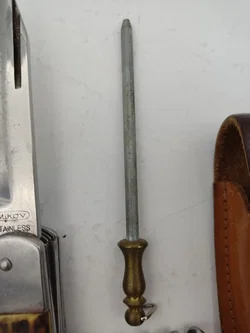 Mikov Fixir Jagdtaschenmesser mit Lederscheide | Tschechoslowakischer Schatz - Bild 7