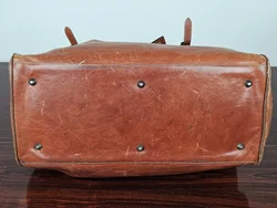 Texier Vintage Leder Reisetasche, braun  - Bild 6