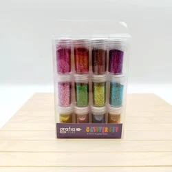 12-tlg. Bastelglitter Grafia Plus, | buntes Glitzerset - Bild 2