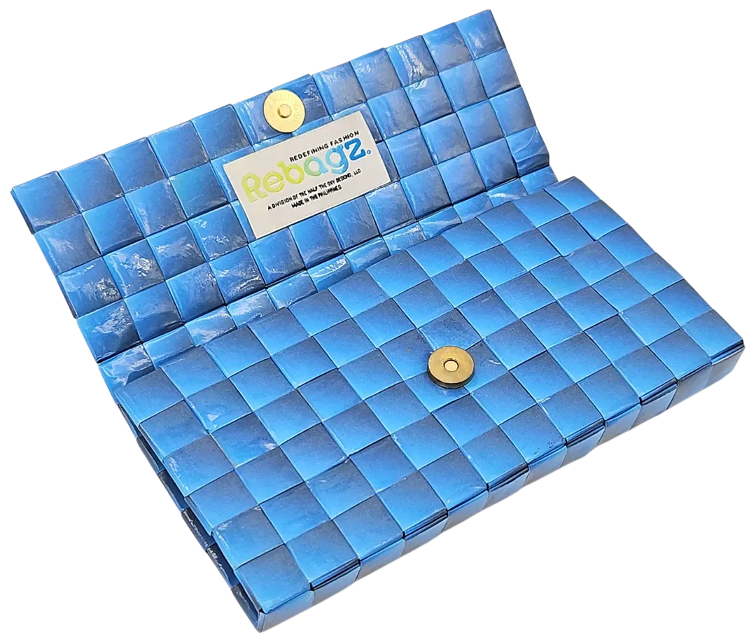 Rebagz Upcycling Damen Geldbörse - dunkelblau - Bild 1