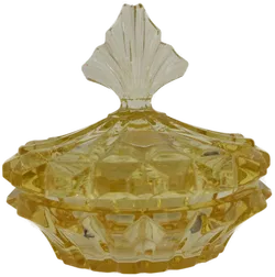 Pompadour Kristallglasschale mit Deckel 1970er Jahre - Bild 3