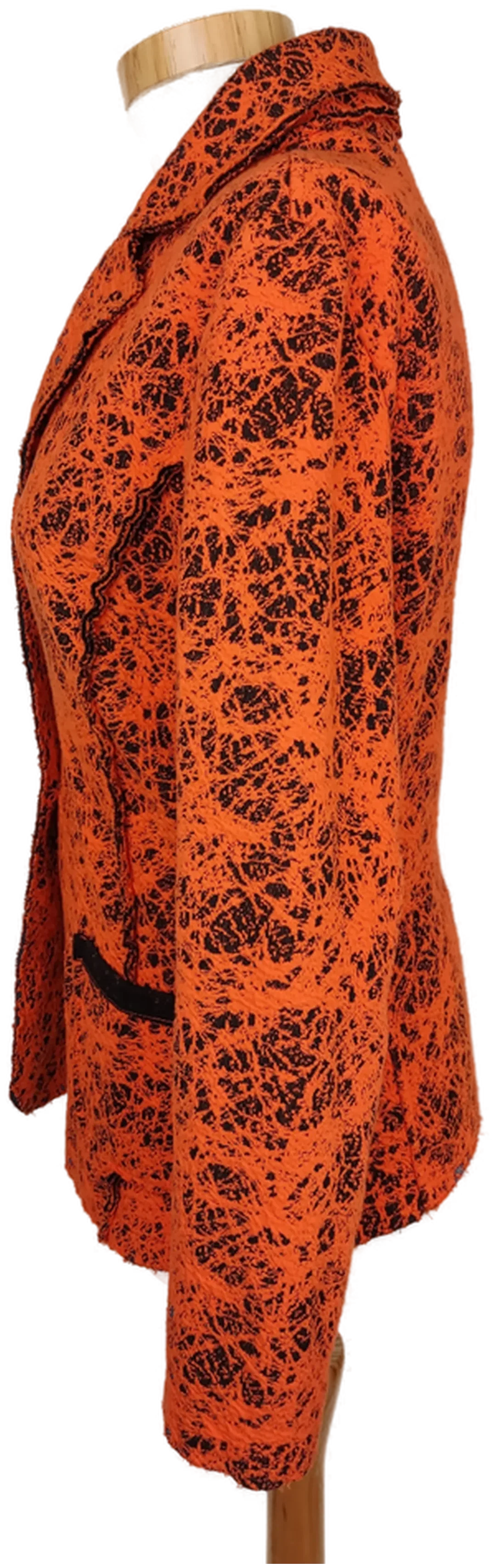 MRJ Damen Blazer orange/schwarz gemustert - IT 38 – Bild 3