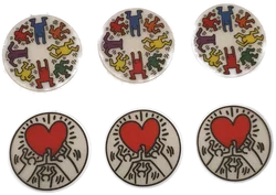 Untersetzer Keith Haring, Transparent, Pop‑Art‑Schatz, Kunststoff - Bild 1