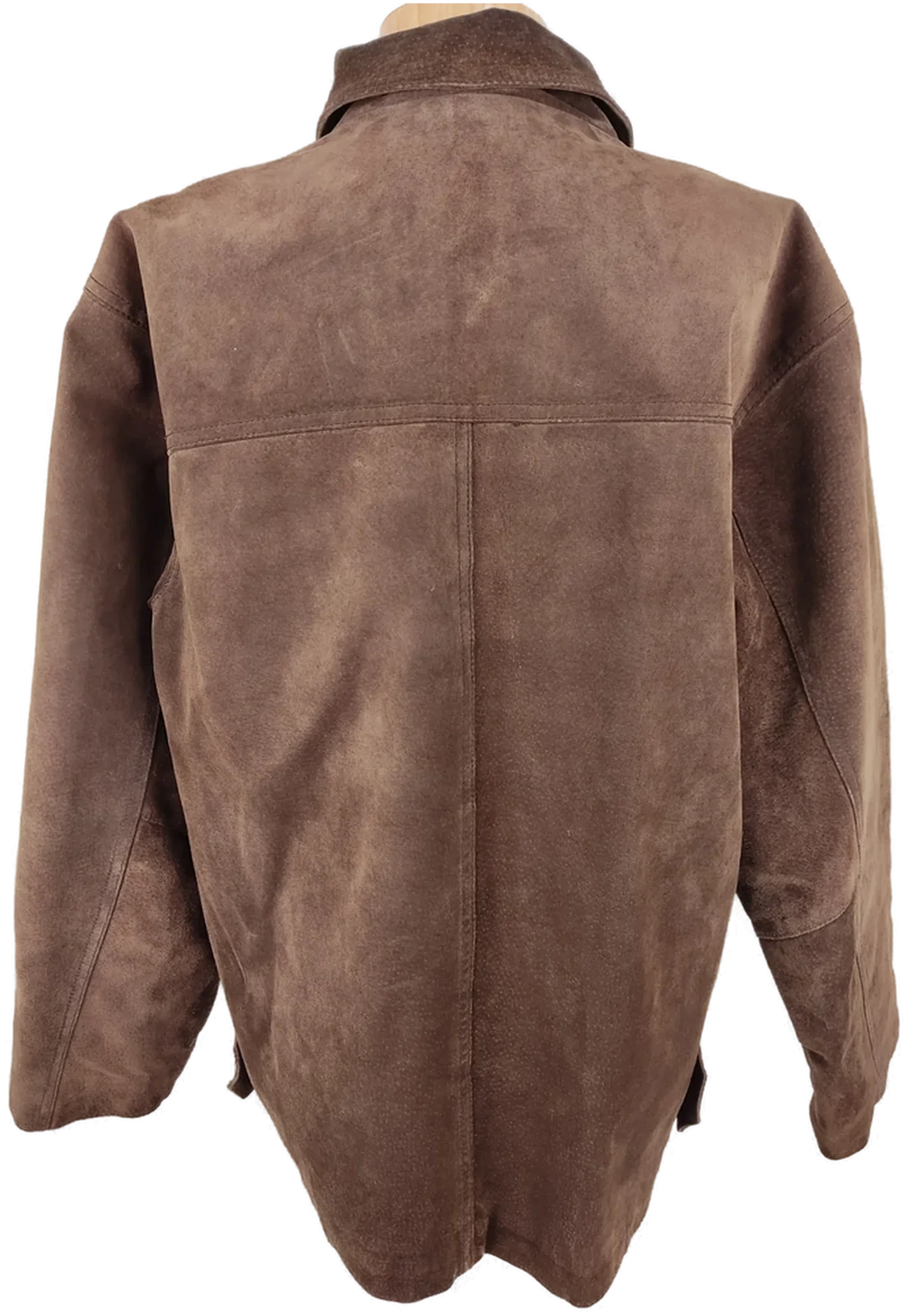 Echtlederjacke "Fascination in Leather", langarm mit Kragen, dunkelbraun mit Taschen, Größe 42 – Bild 4