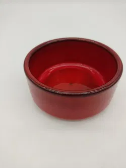 Vintage-Grillteller / Fondue-Geschirr - rot - Bild 4