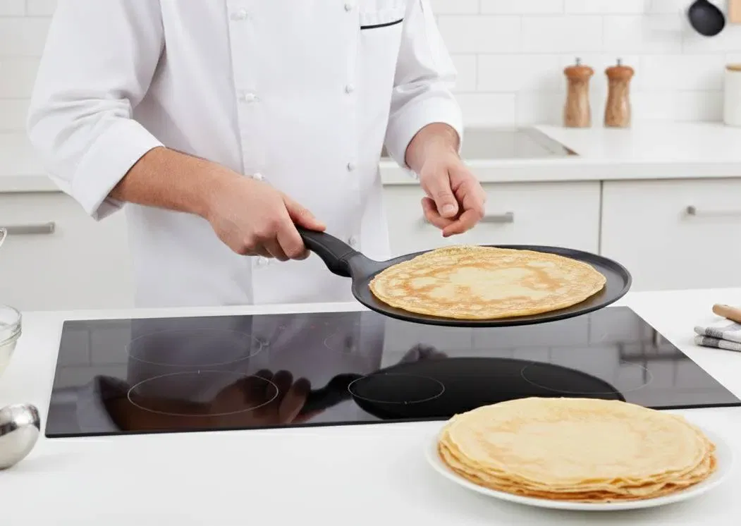 Antihaft Crêpe Pfanne von Crofton / Flache Tawa - Induktionsgeeignet - Perfekt für Pfannkuchen - Bild 4