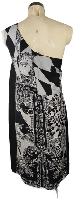 Versace Midikleid Asymmetrisch Seide One-Shoulder | Party-Ikone - Bild 2