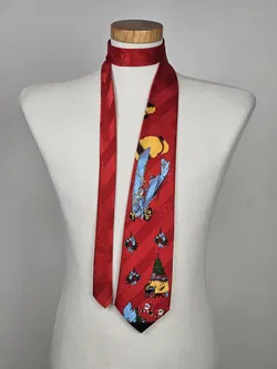 Vintage Gold Tower Seidenkrawatte 