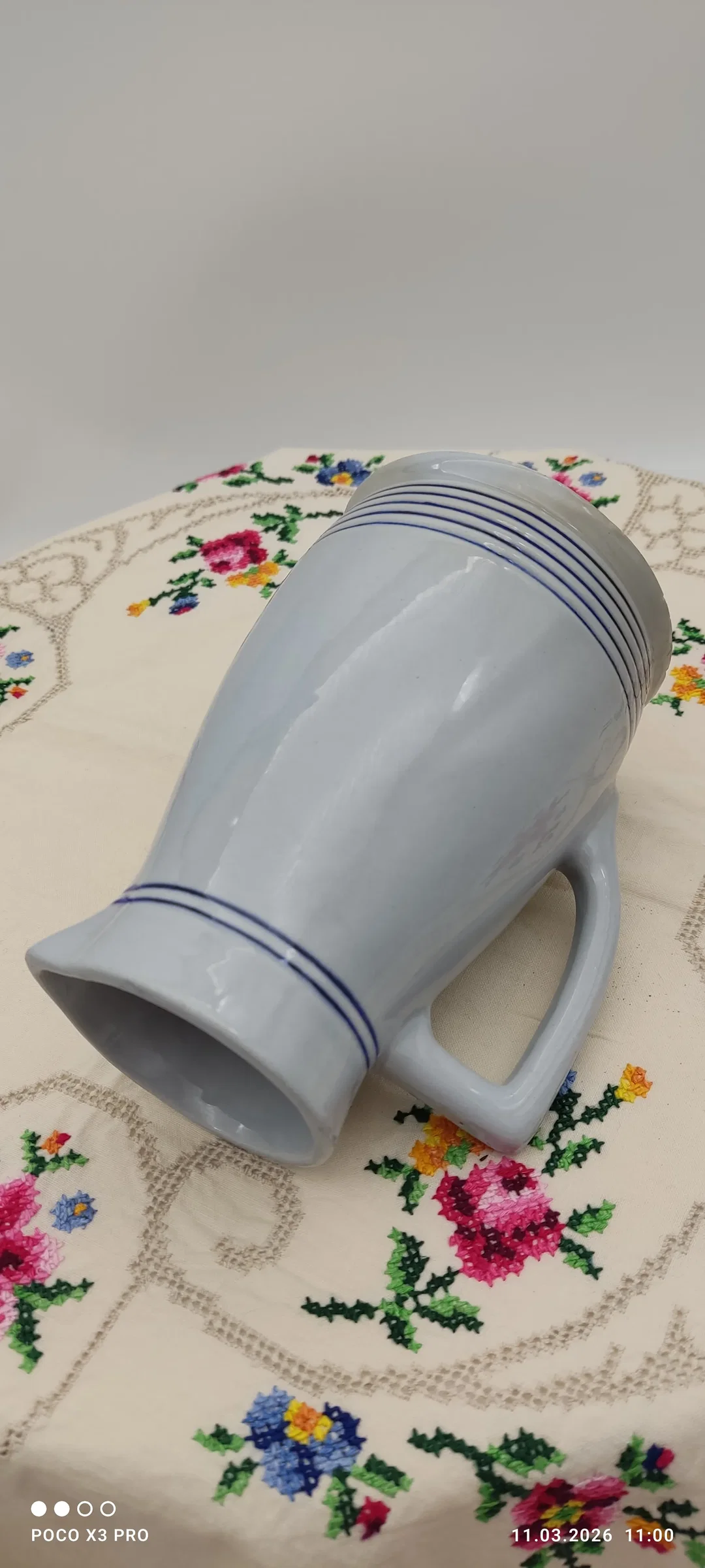Wilhelmsburg Porzellan Krug, höhe 15,3cm | Retro-Charme – Bild 5