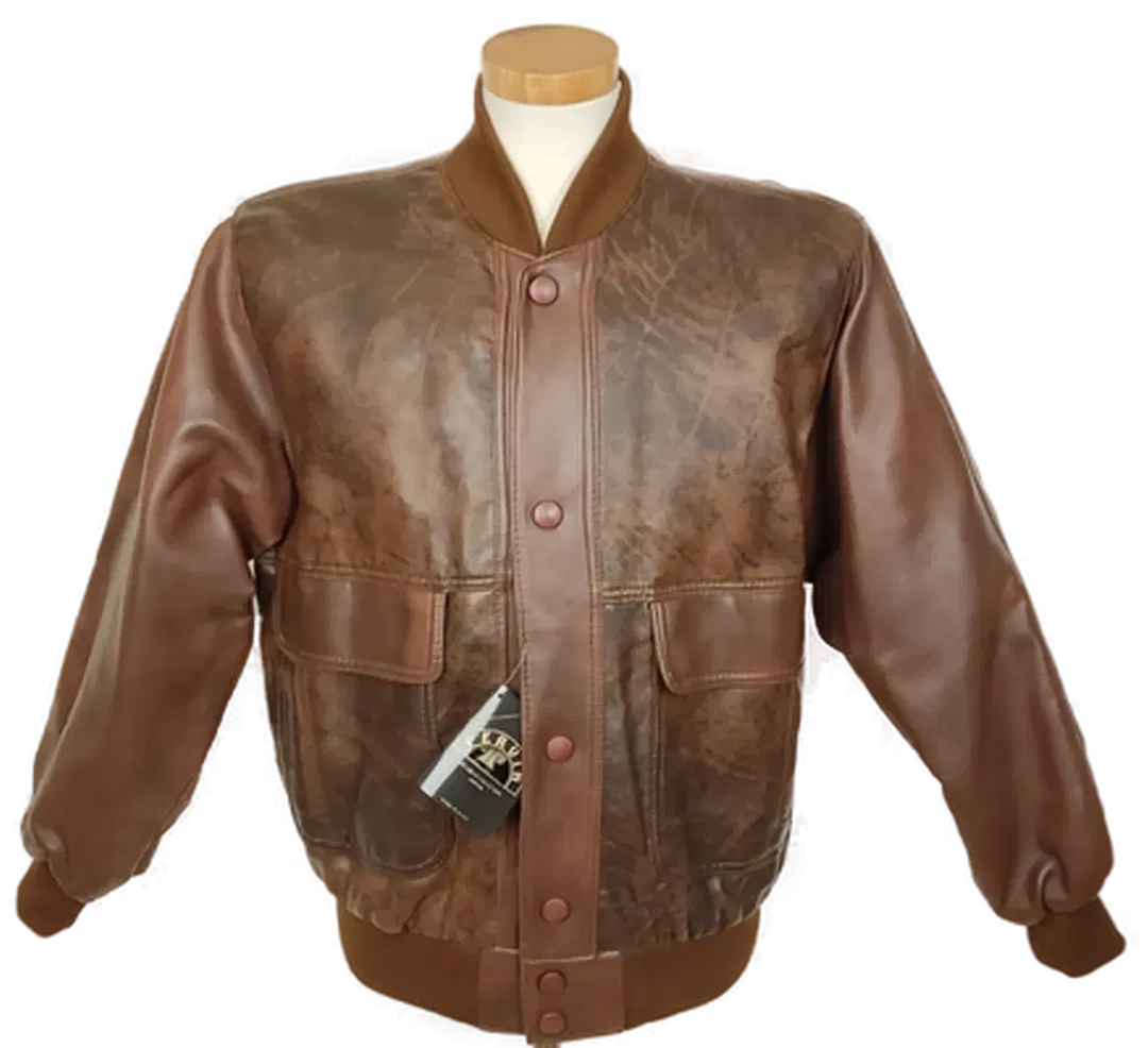 Pervin Herren Lederjacke braun Gr. S - Bild 1