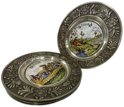 4 Stk Zinnteller - 4 Jahreszeiten - Bild 1