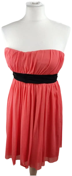 TALLY WEiJL Midikleid in Koralle mit Schwarzer Taille | Romantik-Look – Vorschau 1