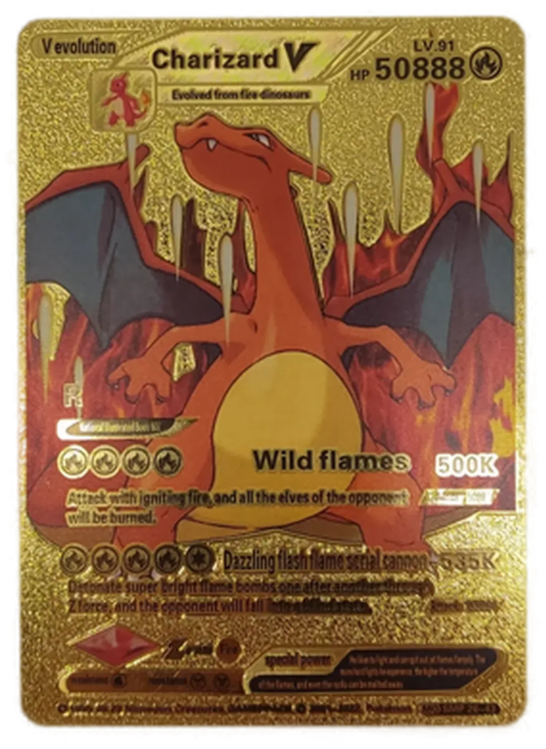 Pokémon Sammelkarte Goldfolie V evolution Charizard V - Bild 1