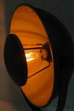 Retro Tischlampe Industrie-Stil schwarz/gold ca. 40cm - Bild 2