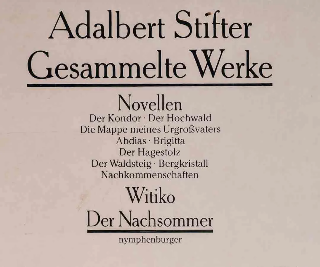 Buch Adalbert Stifter Gesammelte Werke in 6 Bänder inkl. Bergkristall und Nichts auf der Welt geht über ein Herz – Bild 3