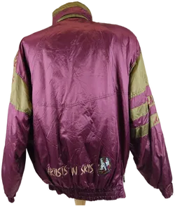 Vintage Campri Herren Herren Ski-Windjacke lila-grün - XL/52 - Bild 2