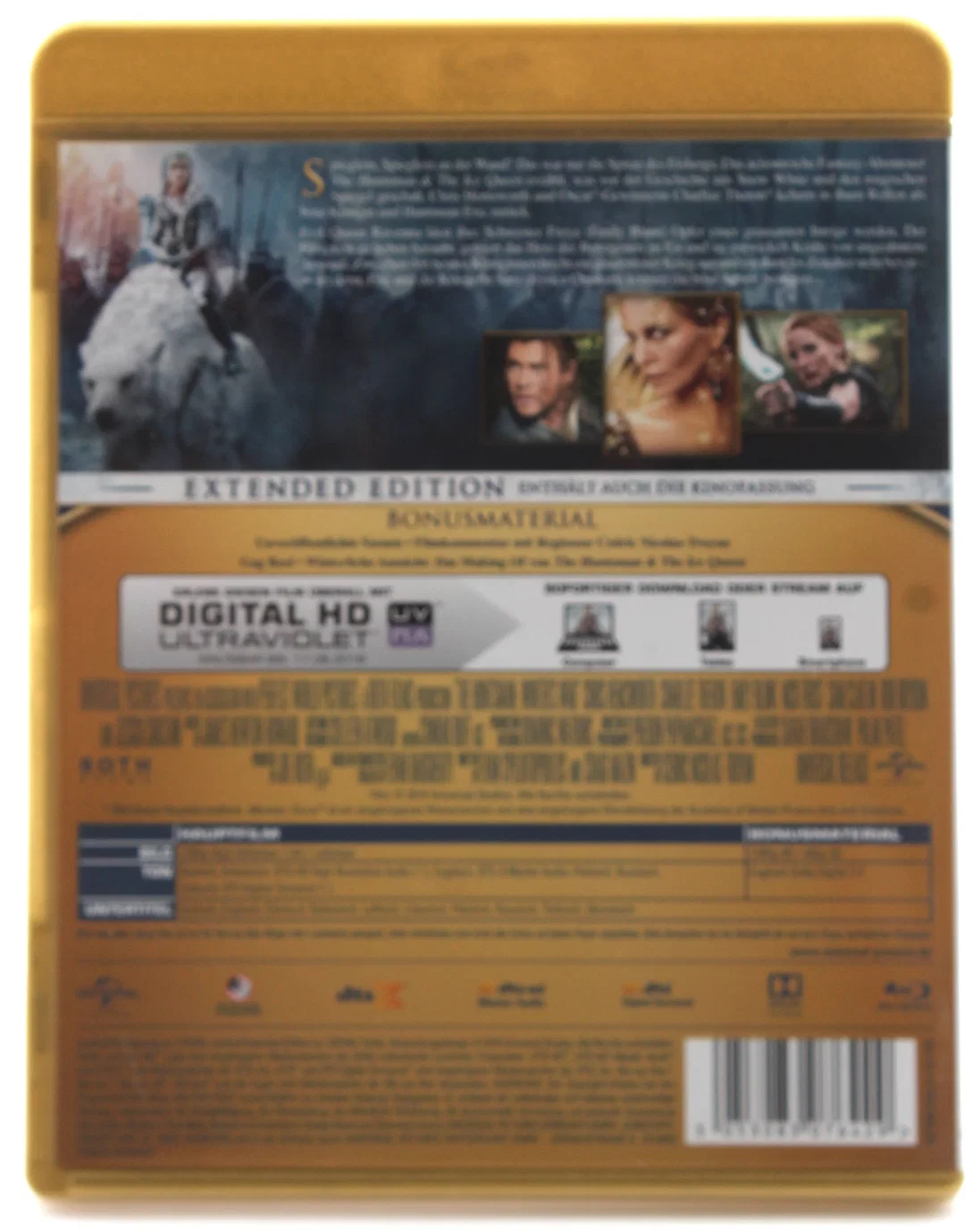 Blu Ray "The Huntsman & The Ice Queen – Extended Edition – Digital HD – Steelbook – FSK 12 – Bild 2
