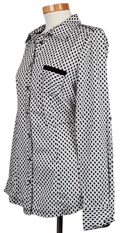 comma Damen Bluse, weiß/schwarz - Gr. M  - Bild 2