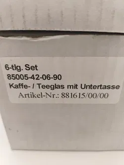 6 Stk. Kaffeeglas, Teeglas, Punschglas, mit Untersetzer, Weihnachten, Adventfeier - Bild 4