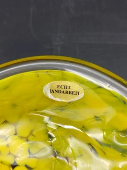 Handgemachte Glasfigur im Murano-Stil / leuchtendes Gelb - Bild 5