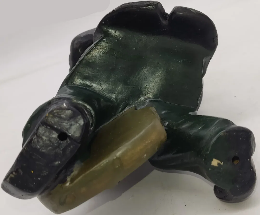 Vintage Holzfigur Clown mit Kontrabass – Bild 7