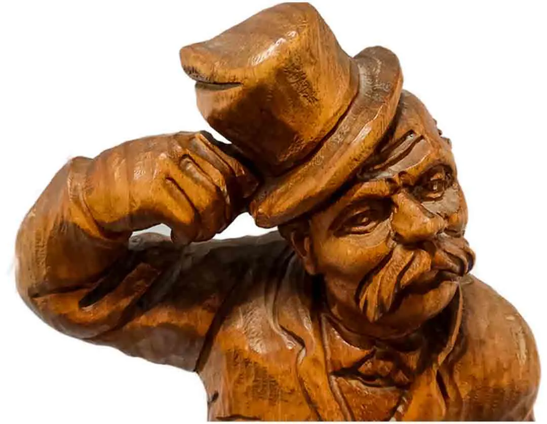 Brienzer Holzfigur „Der lebensfrohe Herr“ – Handgeschnitzt, 52cm – Bild 2