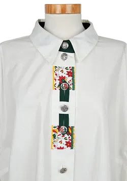 Styrian lady Vintage Damen Trachtenbluse, weiß - Gr. XXL  - Bild 4