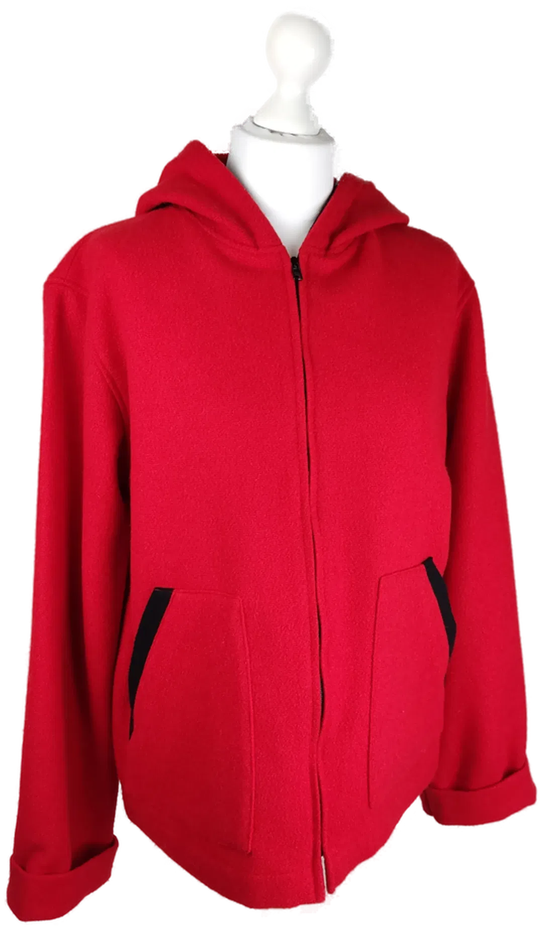 Damen Kaputzenjacke aus reiner Schurwolle GR. S; professionell gereinigt - Bild 4