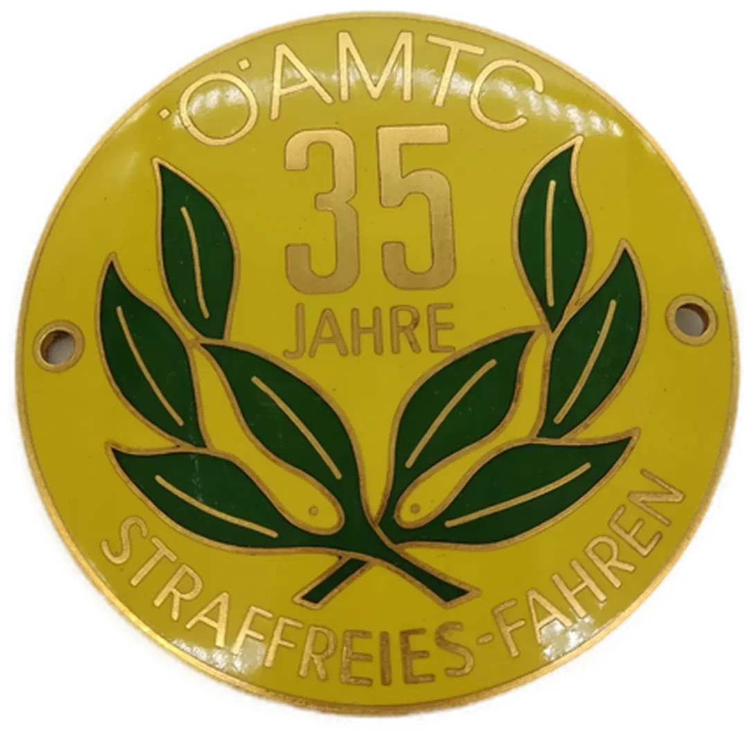  ÖAMTC 35 Jahre Jubiläums-straffreies Fahren-Autoplakette, Ø 7 cm - Bild 2