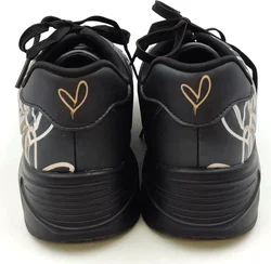 Skechers x JGoldcrown Damensneaker schwarz mit metalic Herzmuster Gr. 39 – Vorschau 3