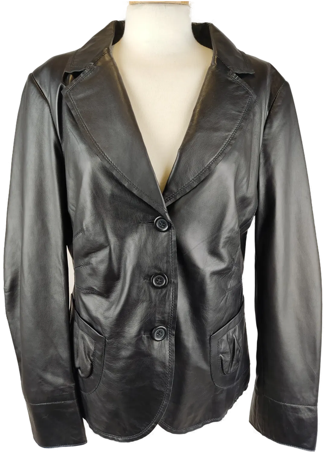 MADELEINE Damen-Lederjacke schwarz - XL/42 - Bild 4