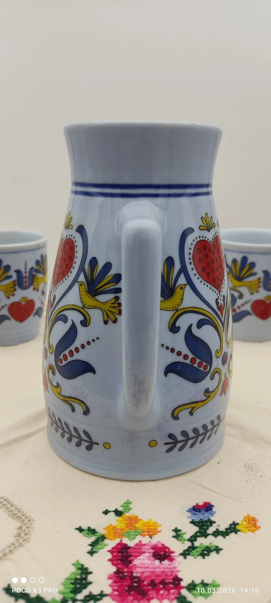 Lilien Porzellan Krug & 2 Becher Set  – Bild 10