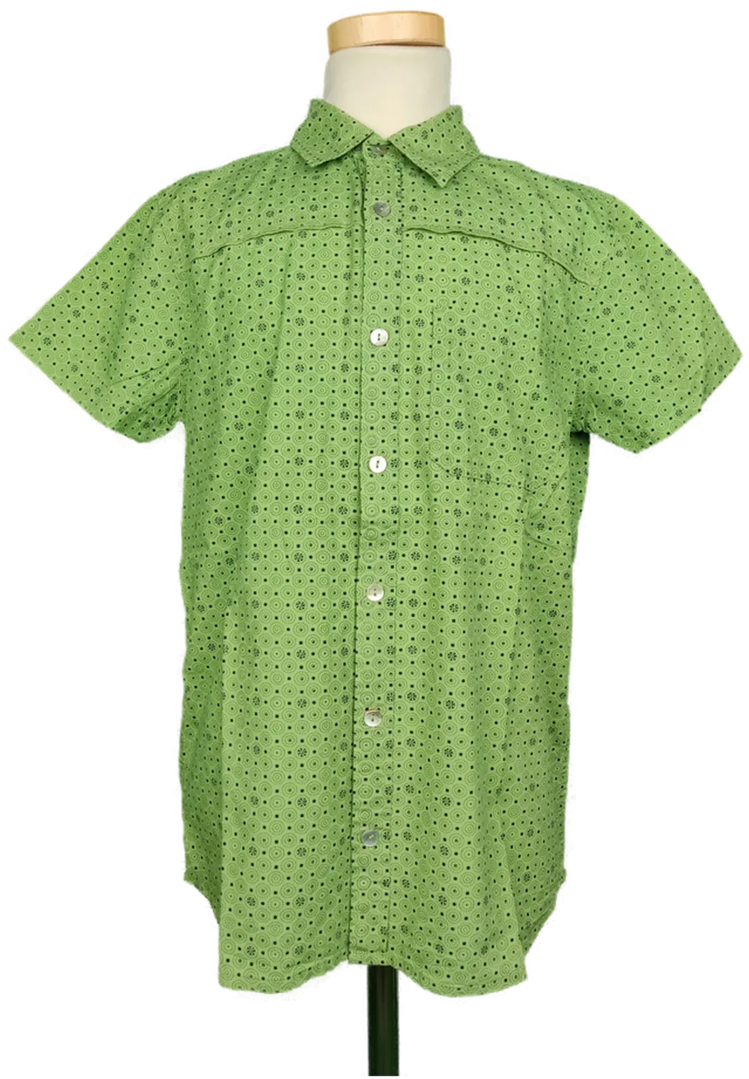 Maas Natur Jungen Hemd grün gemustert - 164 - Bild 1