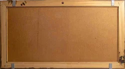 Gemälde Landschaft am See im Holzrahmen, 113 x 62 cm - Bild 3