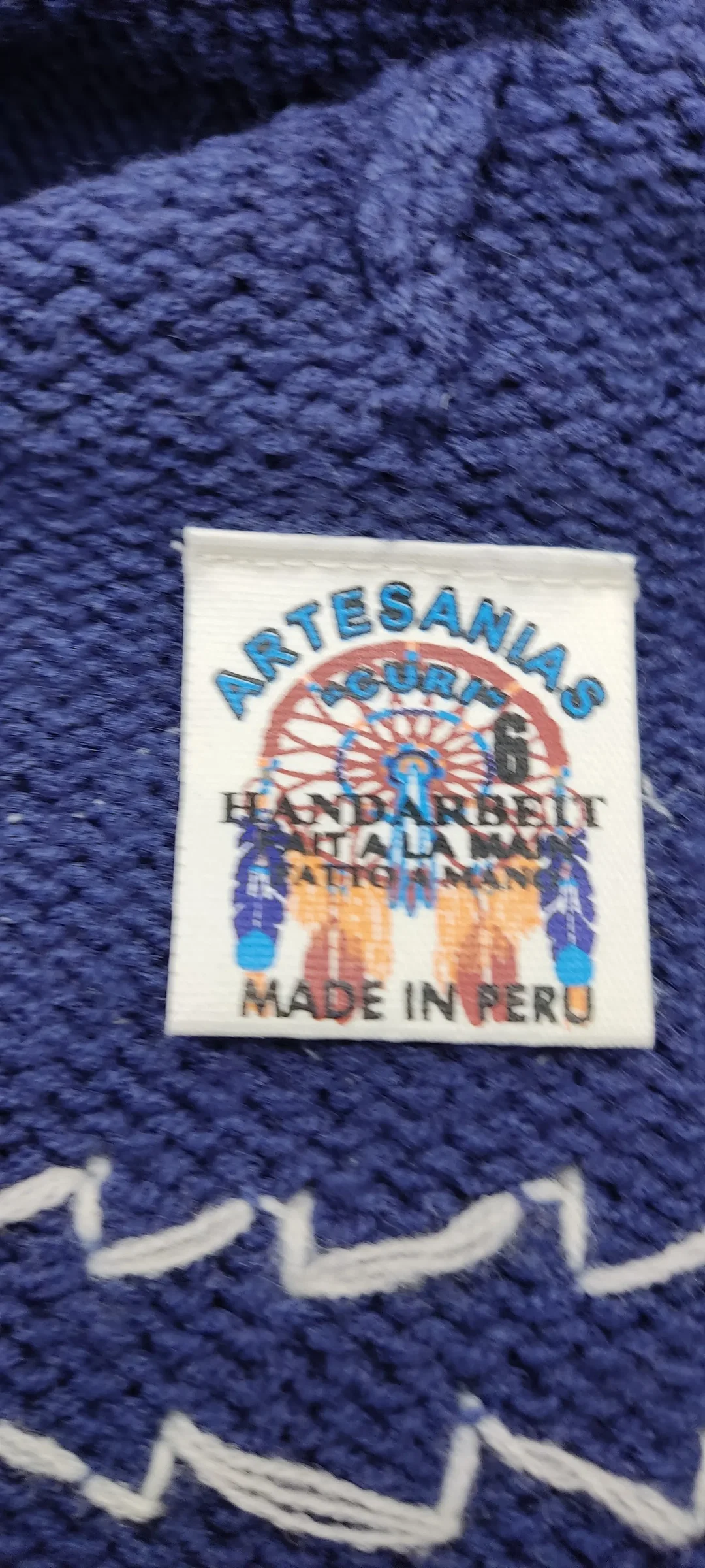 Artesanias Kinder Strickjacke Blau Gr. 6 Jahre – Bild 2