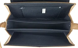 Vintage Schultertasche beige/braun – Vorschau 5