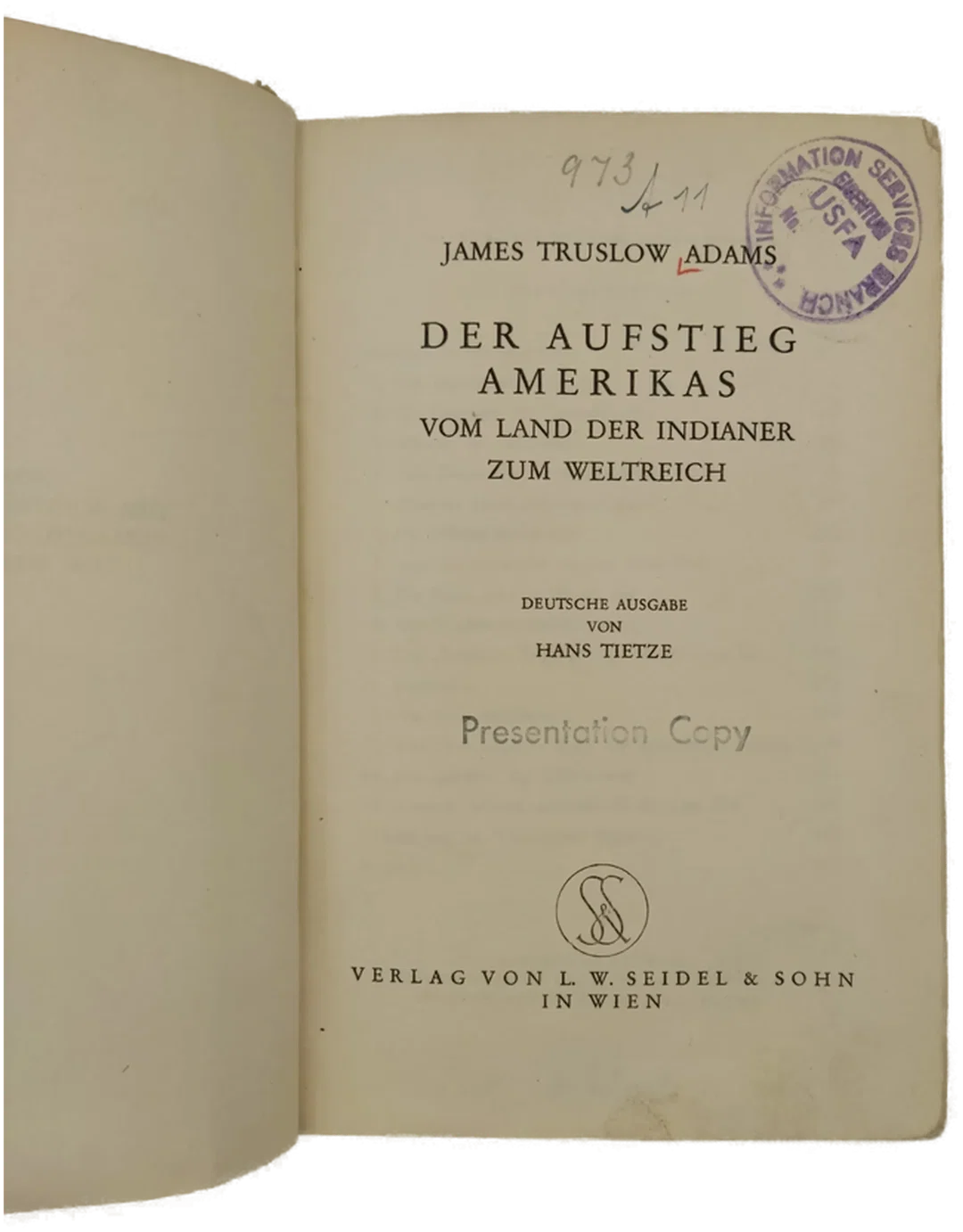 Mes T. Adams "Der Aufstieg Amerikas vom Land der Indianer zum Weltreich" – Bild 3