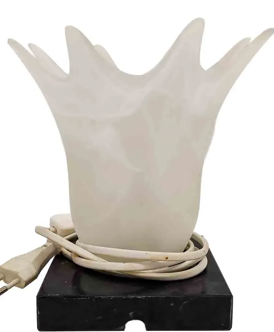 Vintage Tischlampe aus MIlchglas im Tulpenstil - Bild 4