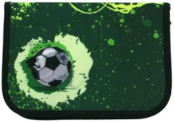 Schüler-Etui Fußballmotiv – Federmäppchen mit Reißverschluss, leer - Bild 2