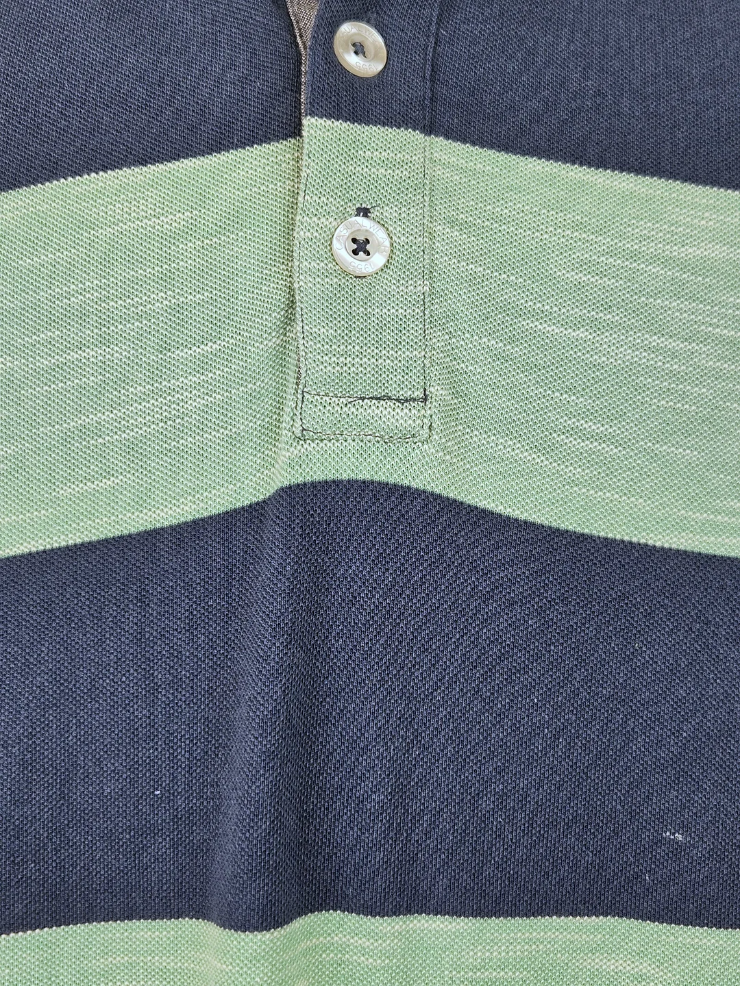 Charles Vögele Herren Poloshirt, blau/grün - Gr. L  – Bild 4