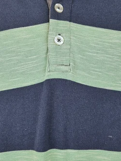 Charles Vögele Herren Poloshirt, blau/grün - Gr. L  – Vorschau 4