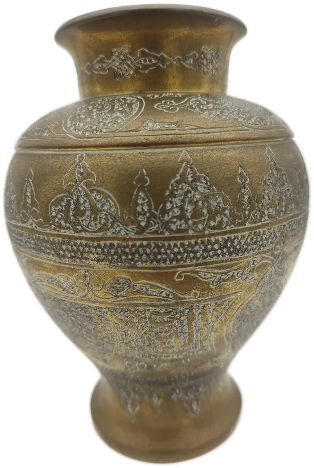Islamische Arabische Kalligraphie Messingvase | Handgravierter Orientalische Charme – Bild 4