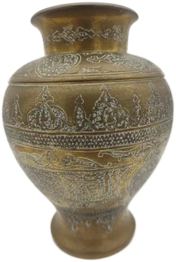 Islamische Arabische Kalligraphie Messingvase | Handgravierter Orientalische Charme - Bild 4
