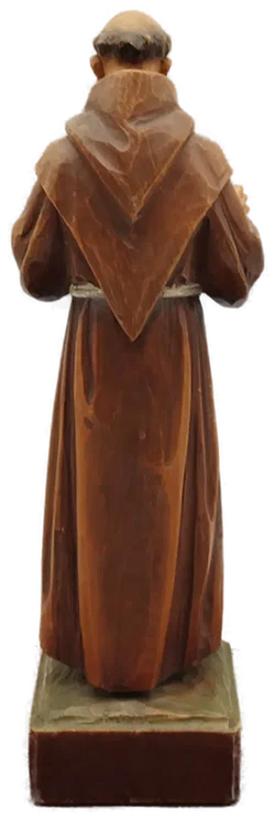 Holzstatue, handgeschnitzt aus Südtirol, Franz v. Assisi | Liebevoll Gealtert - Bild 4
