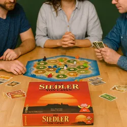 Die Siedler von Catan – Basisspiel (Kosmos, deutsch, „Spiel des Jahres 1995“, rote Box) - Bild 2