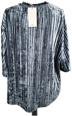 MANGO T-Shirt im schimmerndem Look - Gr. S  - Bild 3