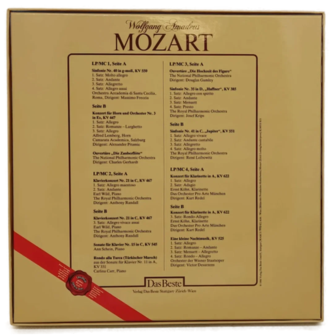 Vinyl 4 Stück Schallplatten Wolfgang Amadeus Mozart  von Das Beste Verlag – Bild 2