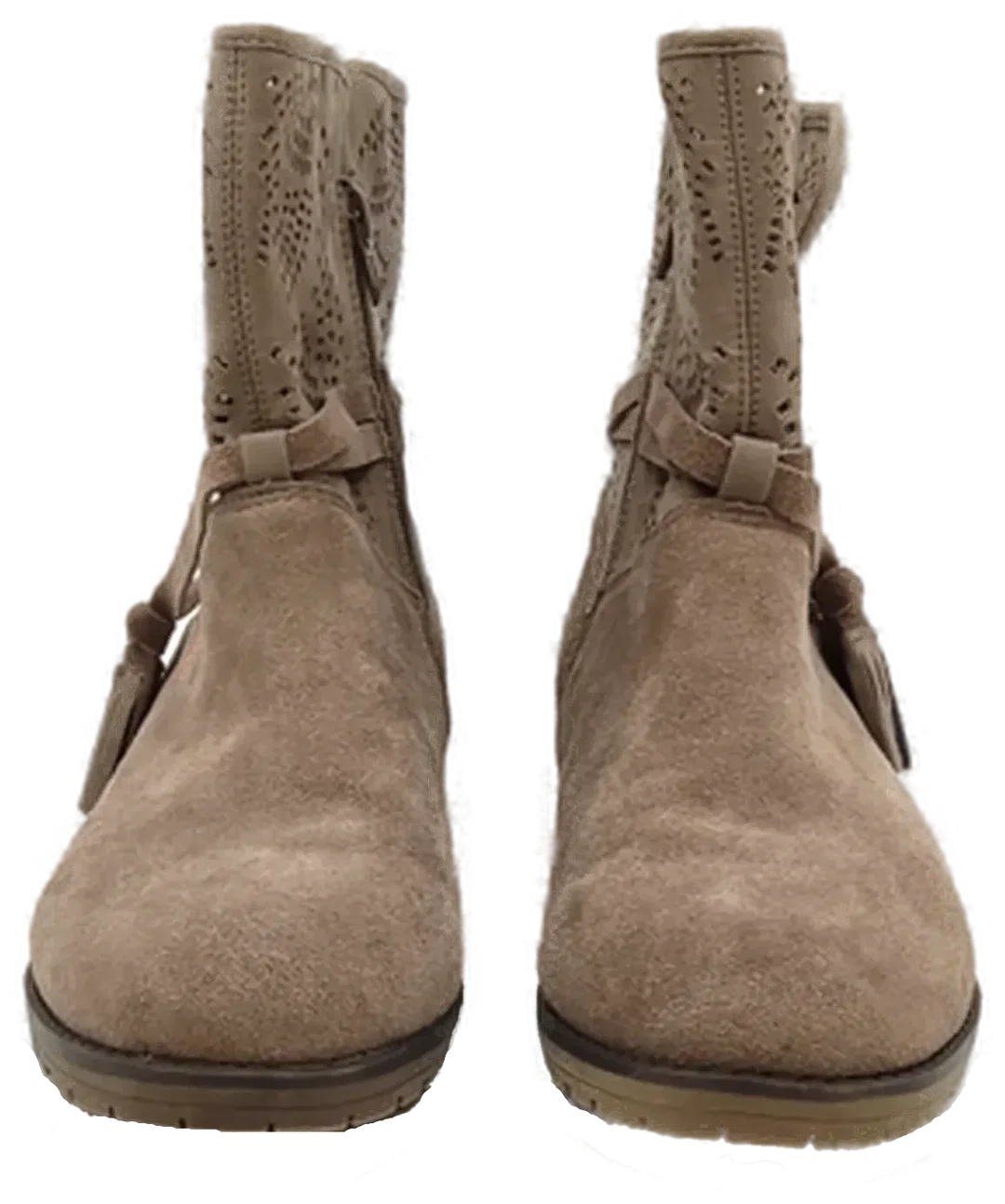 Damen Sommerstiefeletten Velourleder braun Gr. 40 – Bild 2