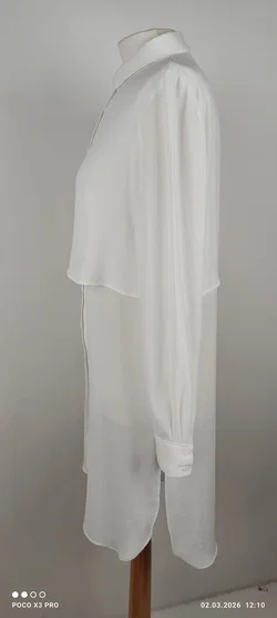 Hemdblusenkleid Mango Weiß XS | Leicht & Elegant - Bild 4