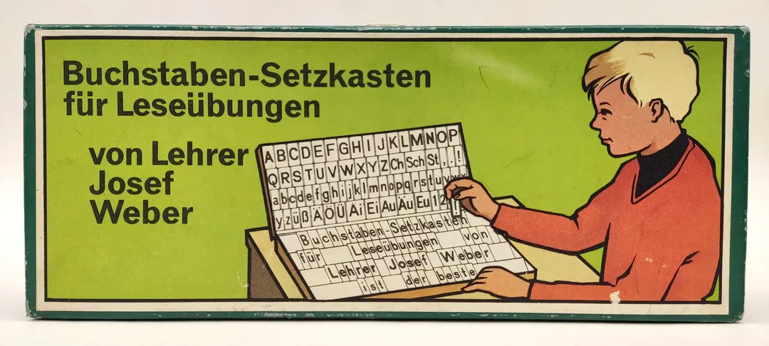 Buchstaben - Setzkasten für Leseübungen Vintage - Bild 1